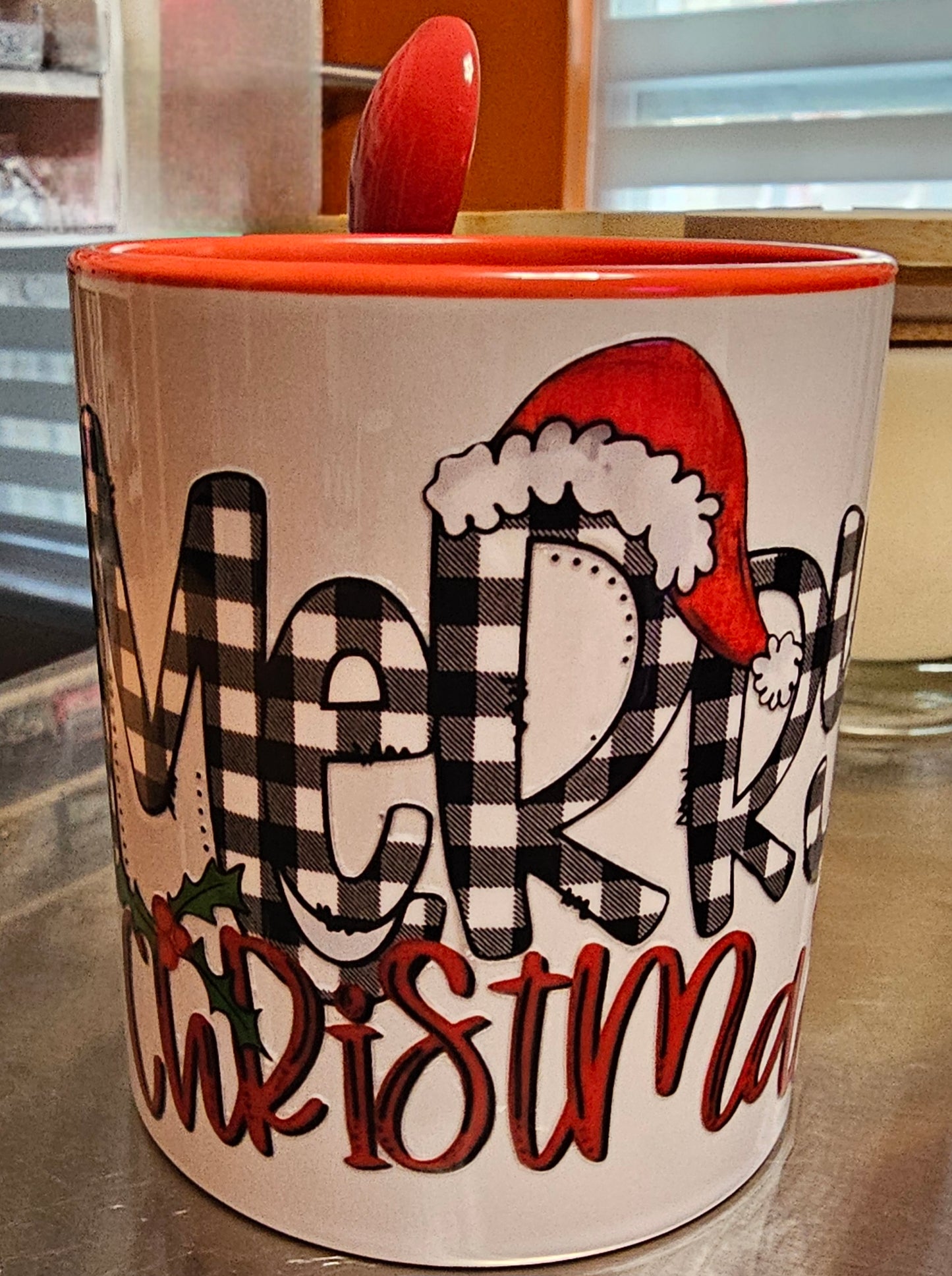 Merry Christmas Plaid - UVDTF Decal for cups/hard surfaces sticker