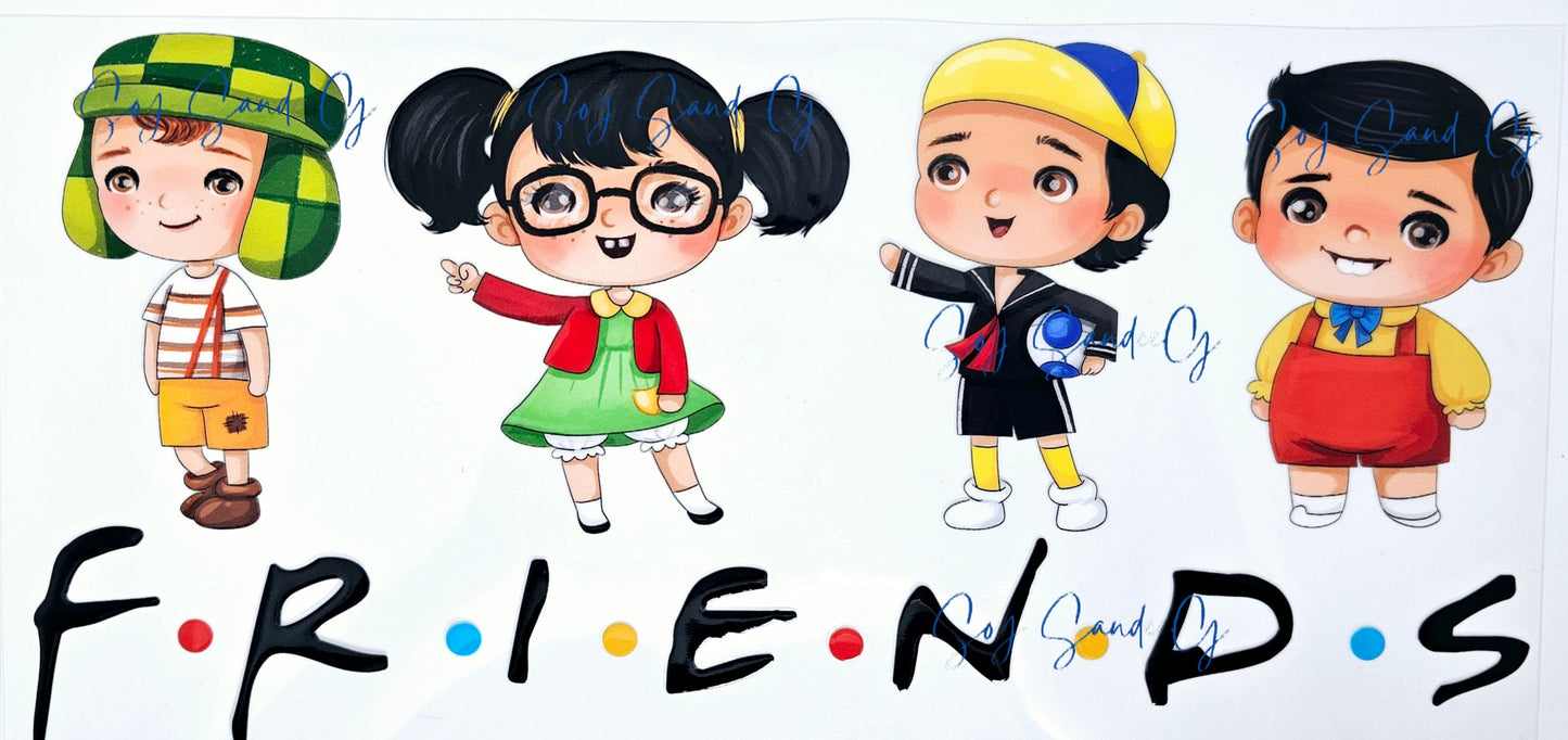 Chespirito Friends - UVDTF Wrap for cups/hard surfaces sticker