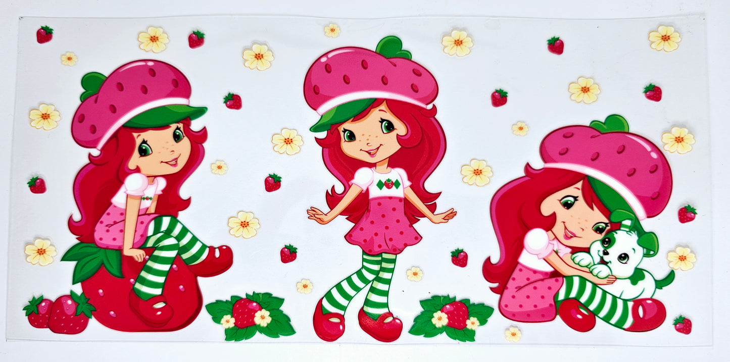 Strawberry Shortie Teen - UVDTF Wrap for cups/hard surfaces sticker