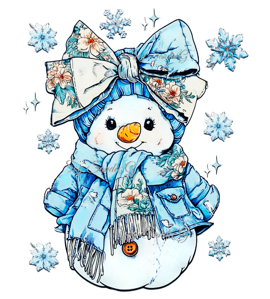 Denim Snowman - UVDTF Decal for cups/hard surfaces sticker