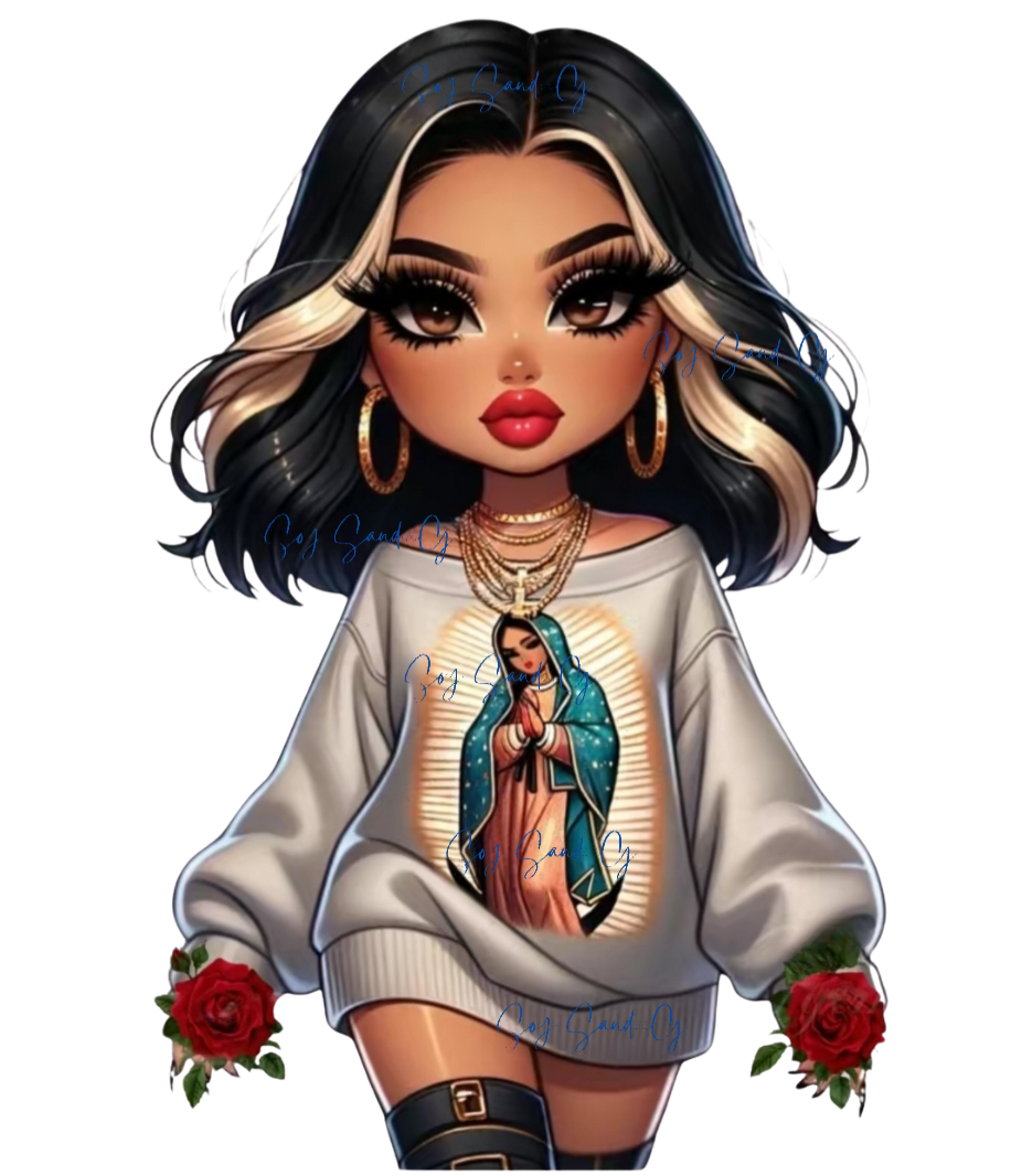 Sexy Religious Latina #1 - UVDTF Decal for cups/hard surfaces sticker