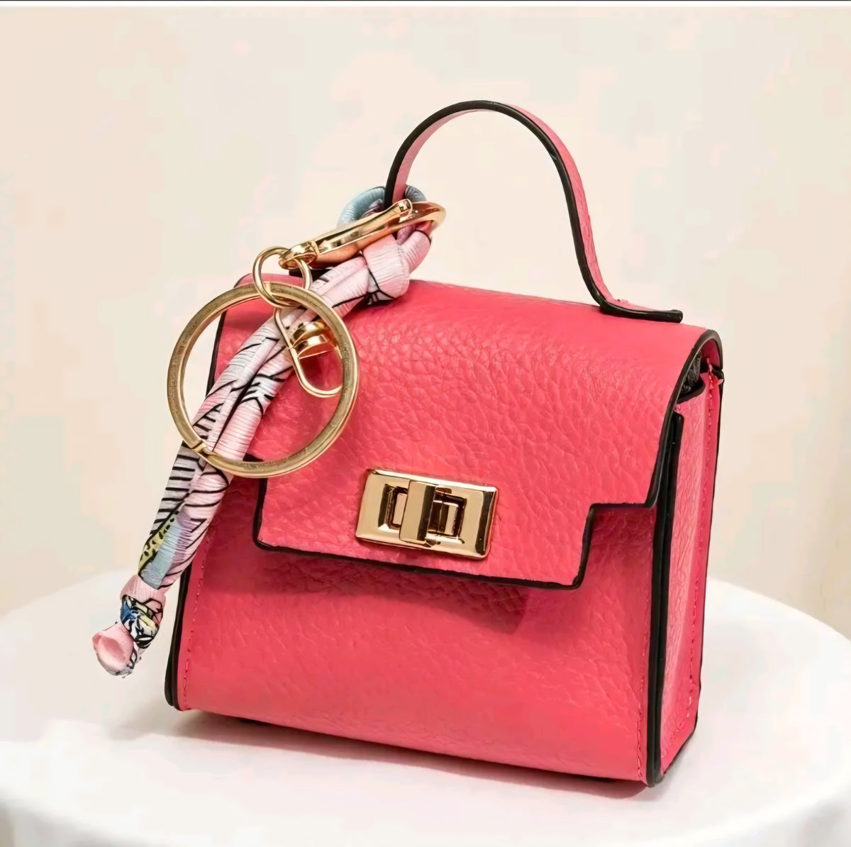Mini Square Keychain Bag Accessory