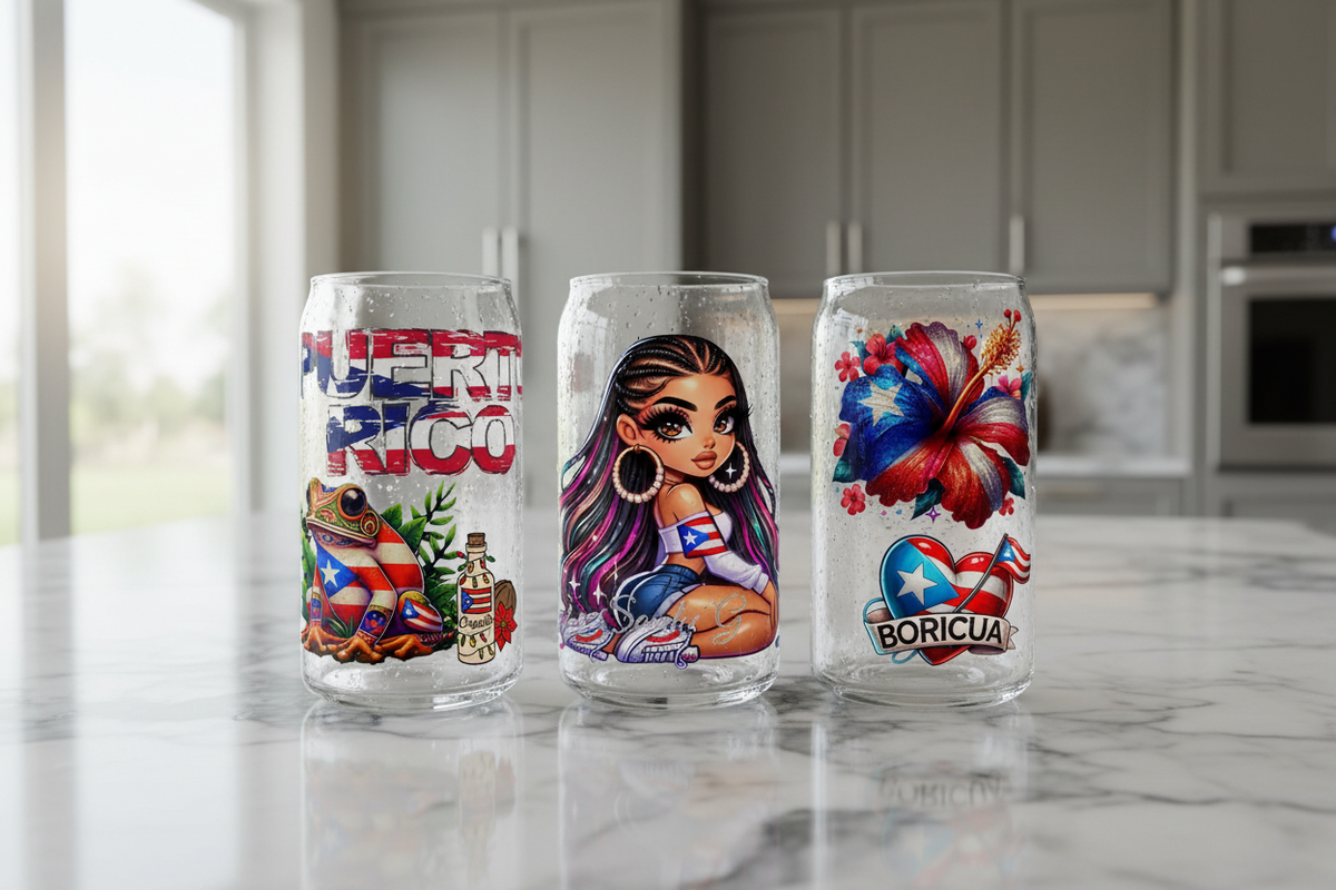 Puerto Rican Cutie - UVDTF Wrap for cups/hard surfaces sticker