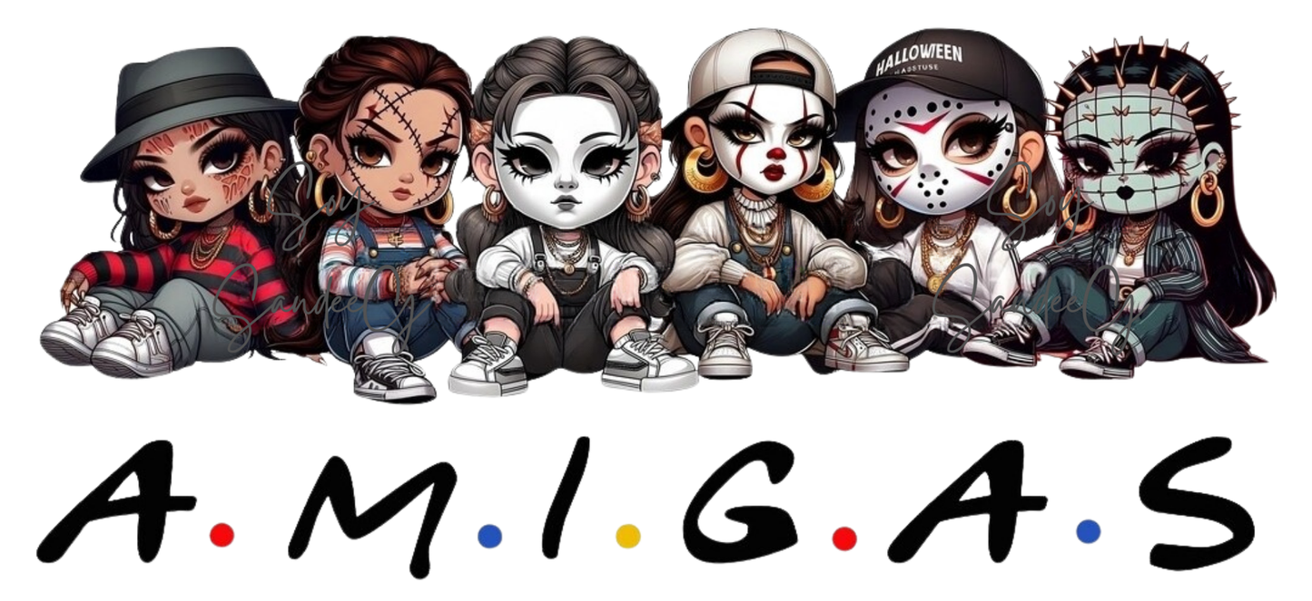 Amigas (Friends) - UVDTF Wrap for cups/hard surfaces sticker