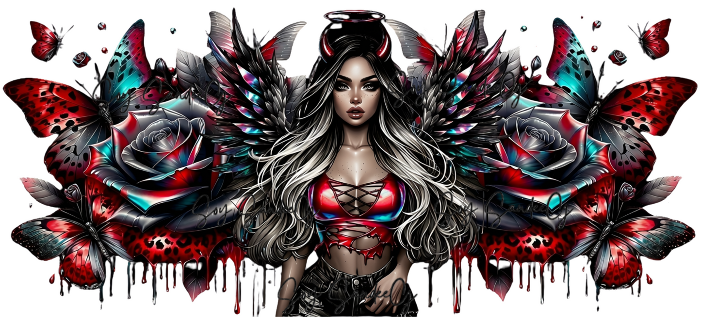Devil Diva - UVDTF Wrap for cups/hard surfaces sticker