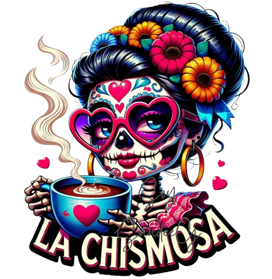 La Chismosa Sugar Skull(The Gossip) - UVDTF Decal for cups/hard surfaces sticker