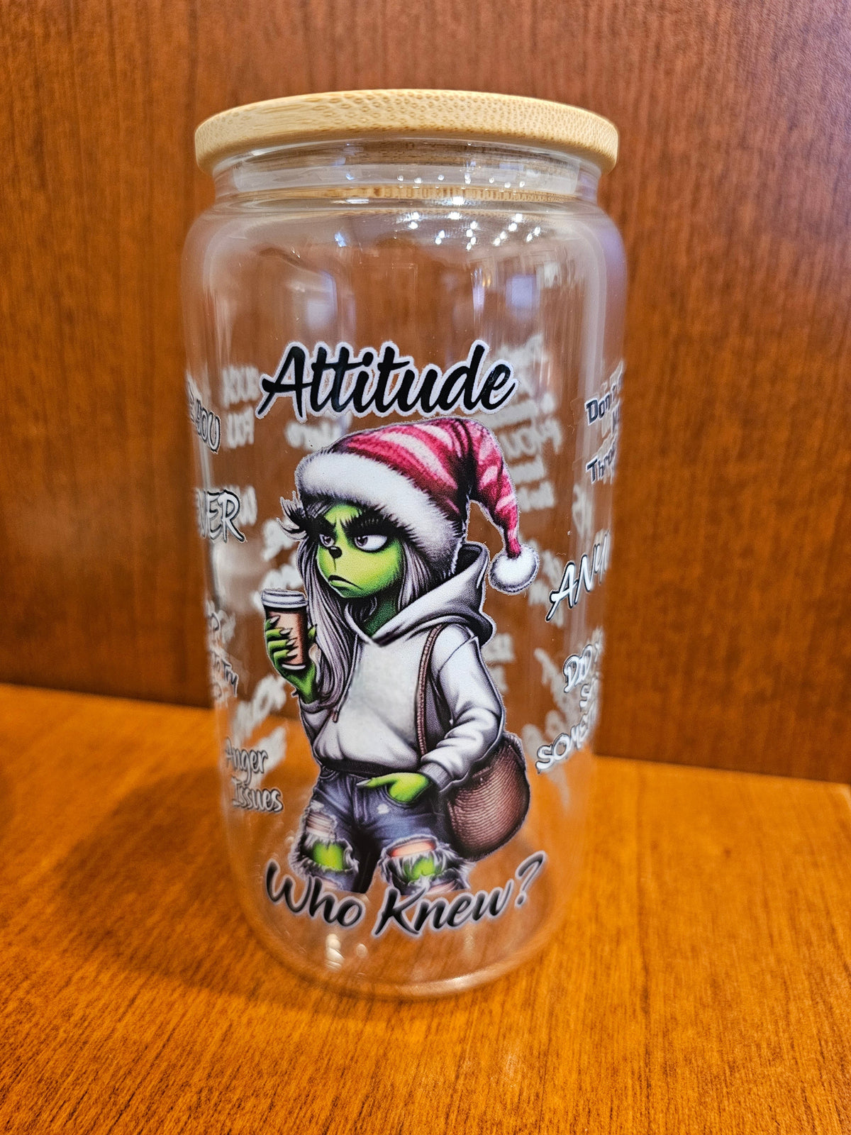 Attitude? - 16oz Glass Cup