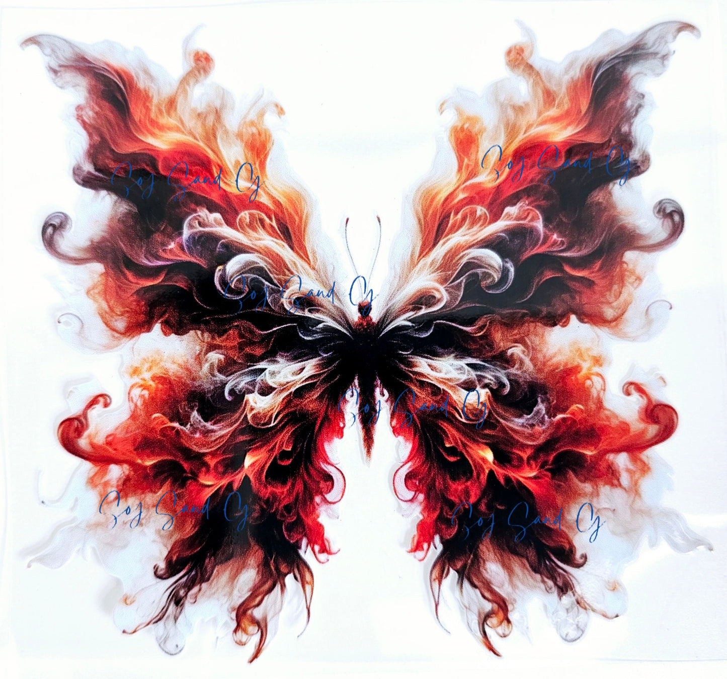 Smoke Butterfly #4 - UVDTF Decal for cups/hard surfaces sticker