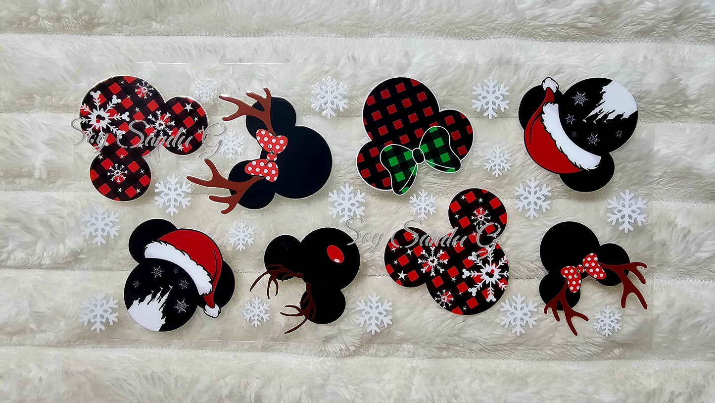 Xmas Mickey's - UVDTF Wrap for cups/hard surfaces sticker