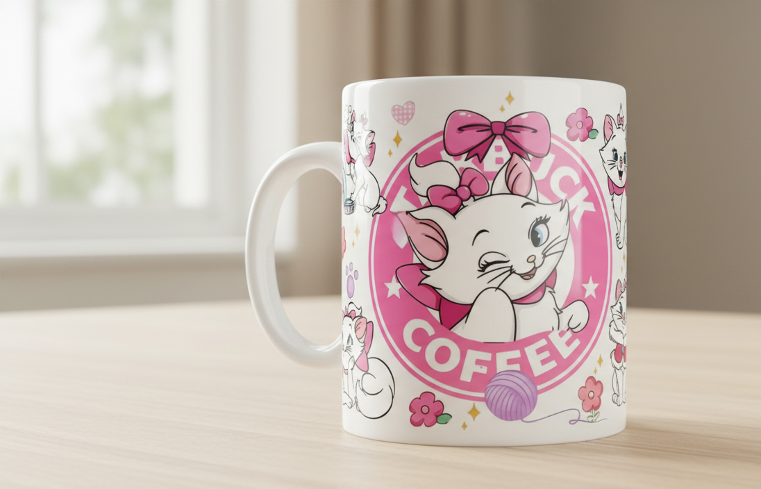 Winking Cat - UVDTF Wrap for cups/hard surfaces sticker
