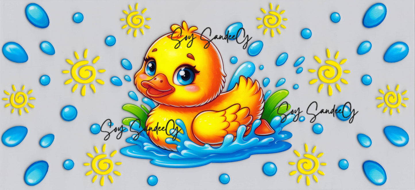 Yellow Rubber Duckie - UVDTF Wrap for cups/hard surfaces sticker