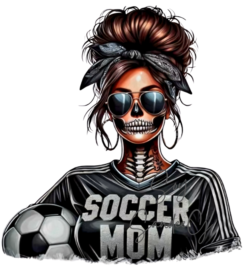 Soccer Mom Skully - UVDTF Decal for cups/hard surfaces sticker