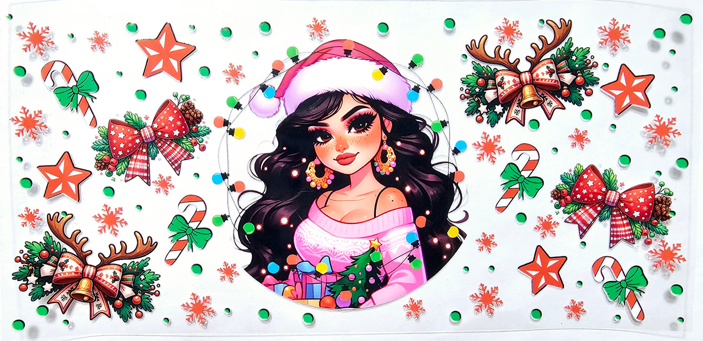 Latina Christmas - UVDTF Wrap for cups/hard surfaces sticker