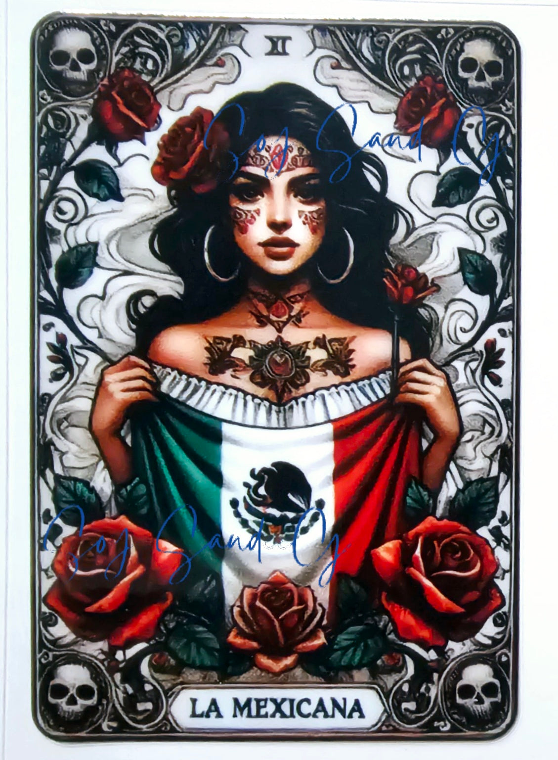 La Mexicana Tarot Card - UVDTF Decal for cups/hard surfaces sticker