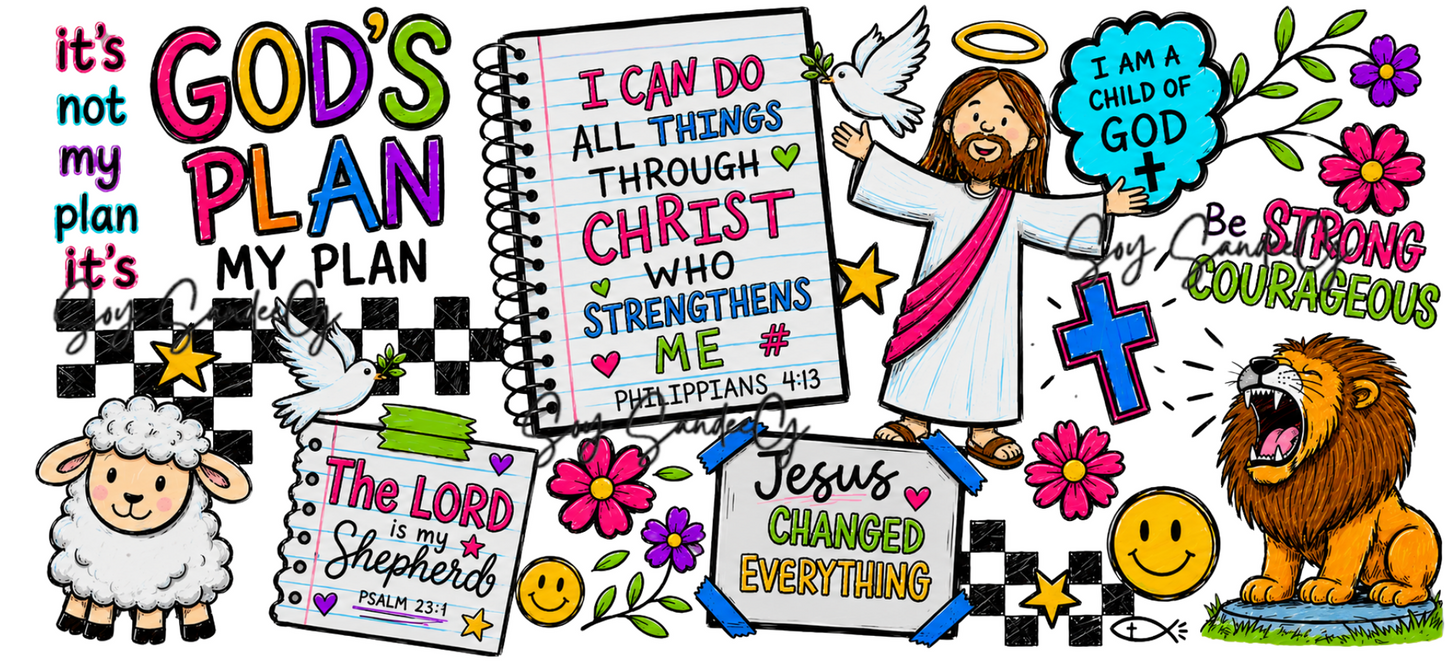 God's Plan - UVDTF Wrap for cups/hard surfaces sticker