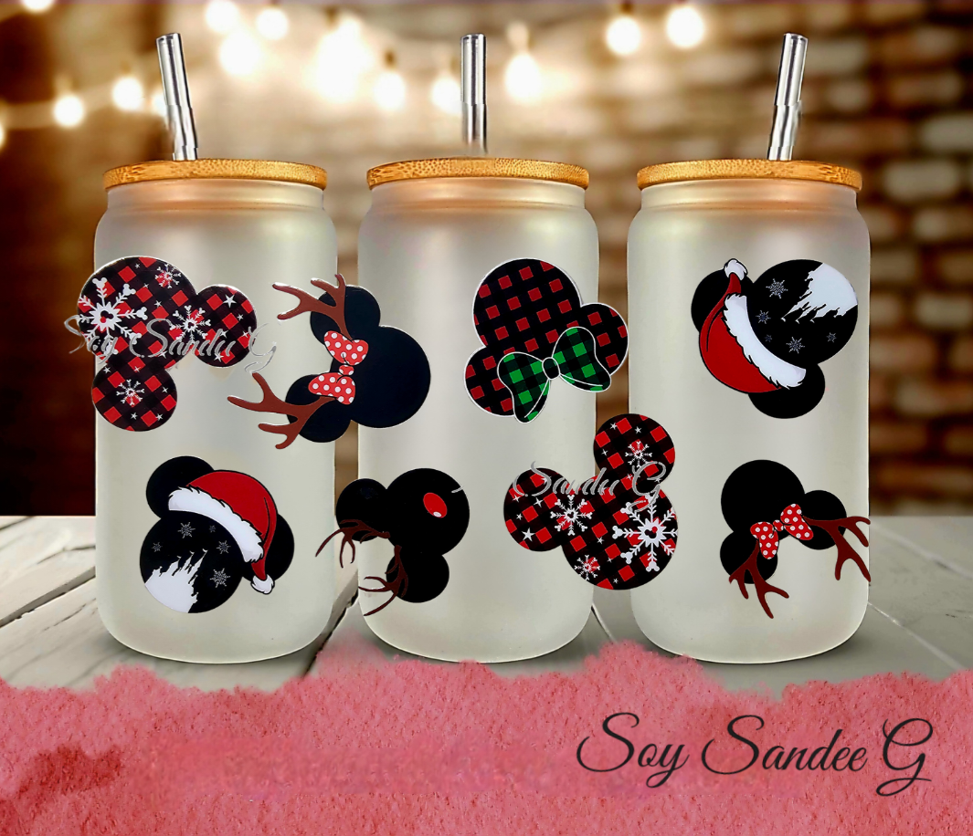 Xmas Mickey's - UVDTF Wrap for cups/hard surfaces sticker