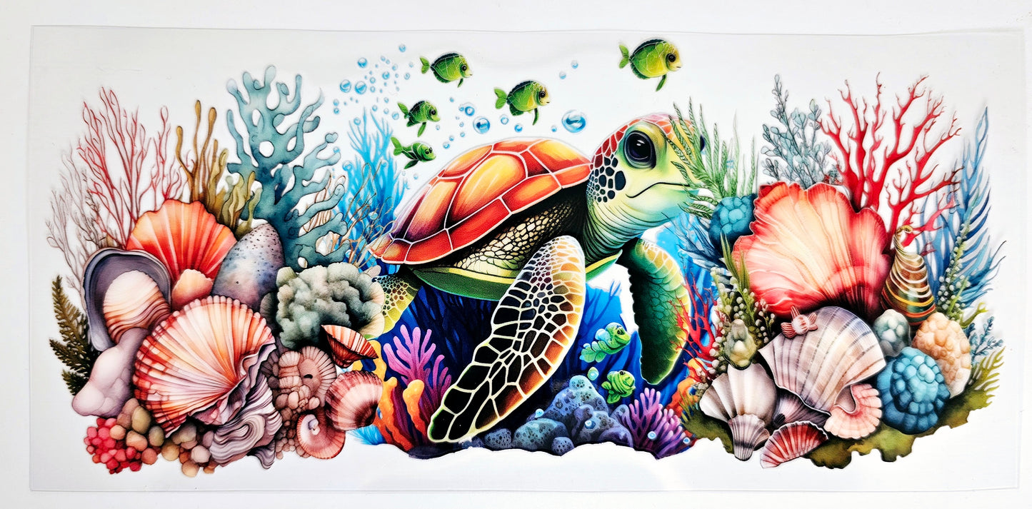 Turtle - UVDTF Wrap for cups/hard surfaces sticker