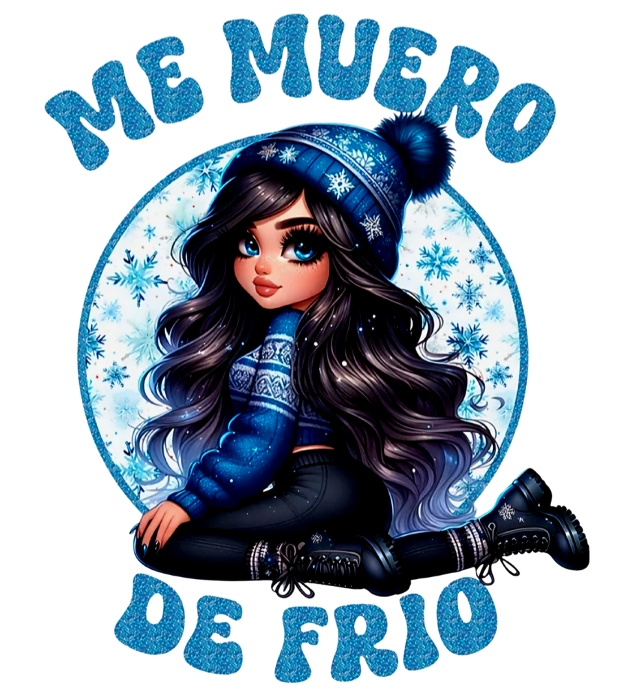 Me Muero de Frio Cutie - UVDTF Decal for cups/hard surfaces sticker