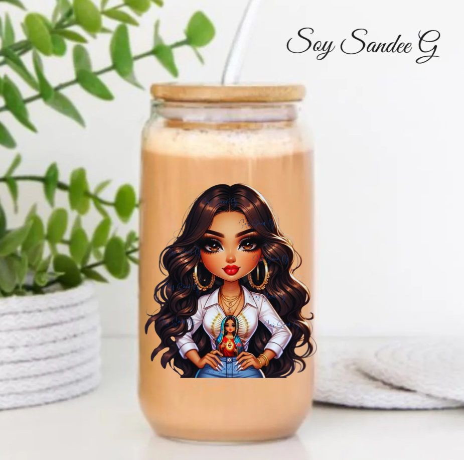 Sexy Religious Latina #2 - UVDTF Decal for cups/hard surfaces sticker