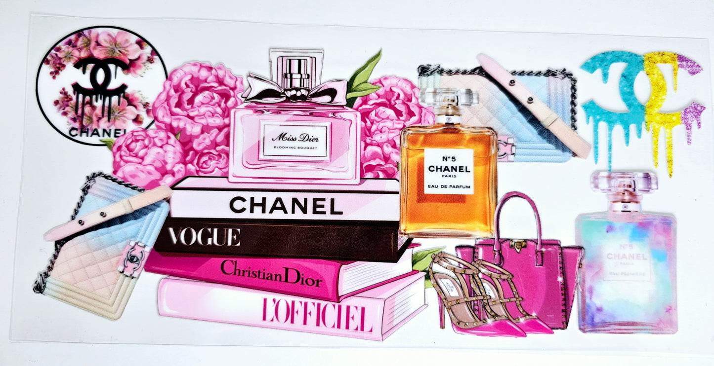 Chanel Perfume - UVDTF wrap for cups/hard surfaces sticker