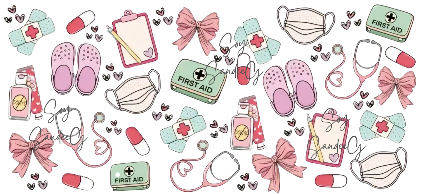 Nurse Accessories - UVDTF Wrap for cups/hard surfaces sticker