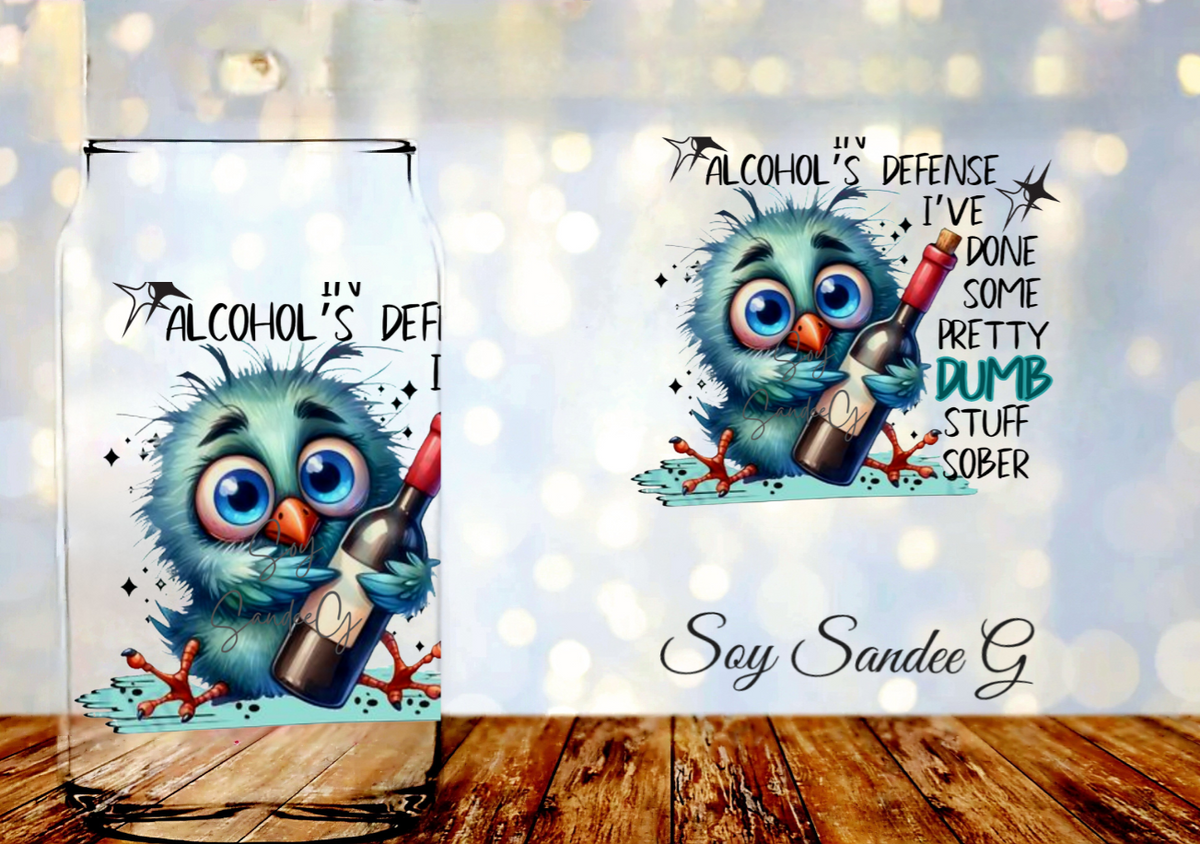 In Alcohols Defense - UVDTF Decal for cups/hard surfaces sticker