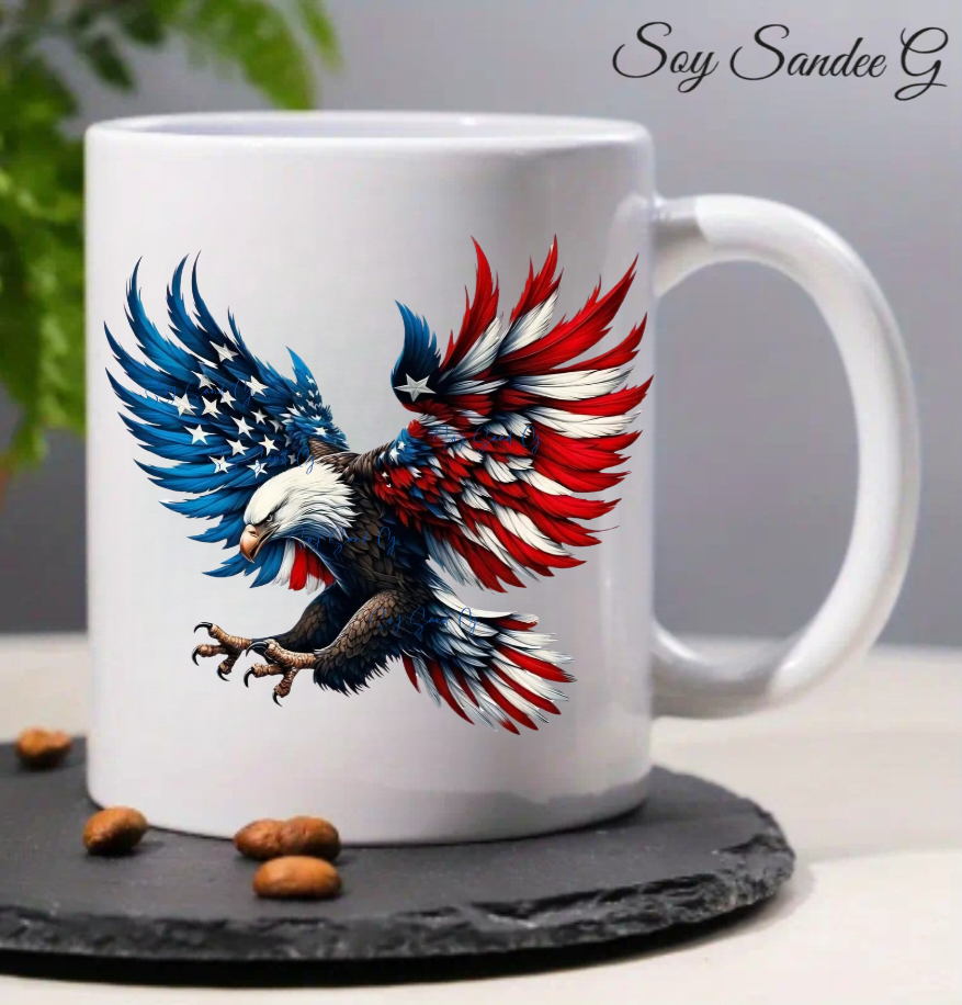 Calcomanía UVDTF con águila patriótica n.° 2