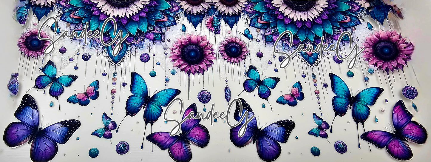 Sunflowers & Butterflies - UVDTF Wrap for cups/hard surfaces sticker