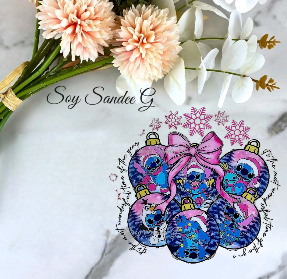 Stitch Ornaments - UVDTF Decal for cups/hard surfaces sticker