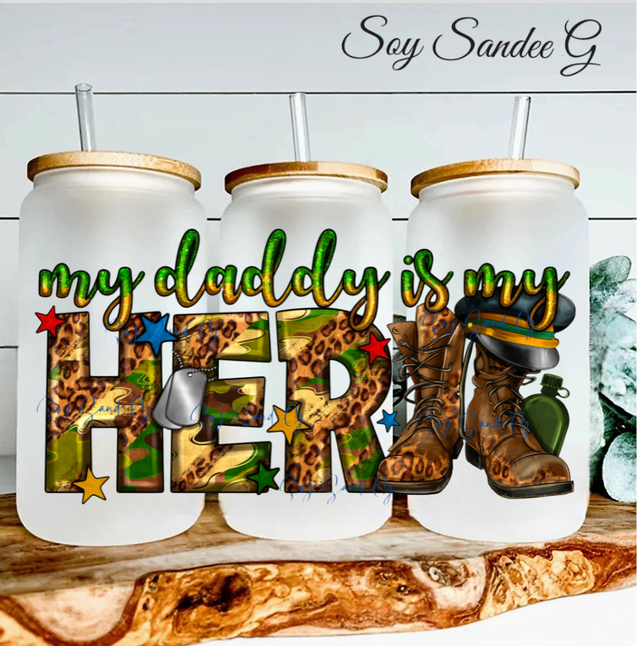 Daddy is my Hero - UVDTF Wrap for cups/hard surfaces sticker