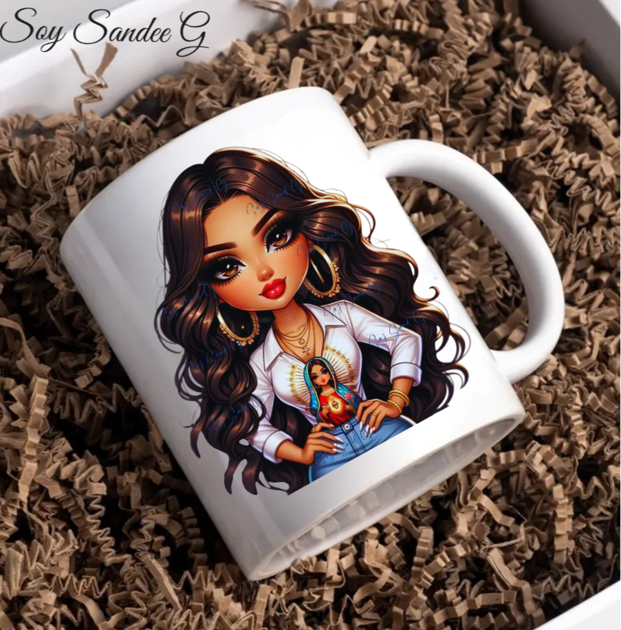Sexy Religious Latina #2 - UVDTF Decal for cups/hard surfaces sticker