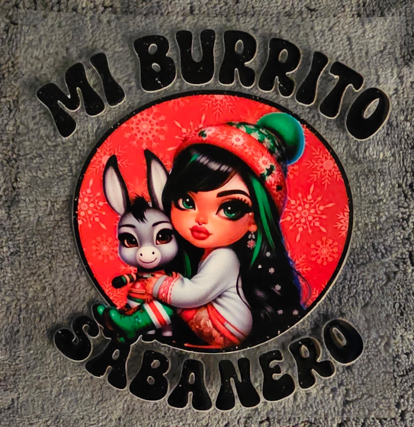 Latina & Her Burrito Sabanero - UVDTF Decal for cups/hard surfaces sticker