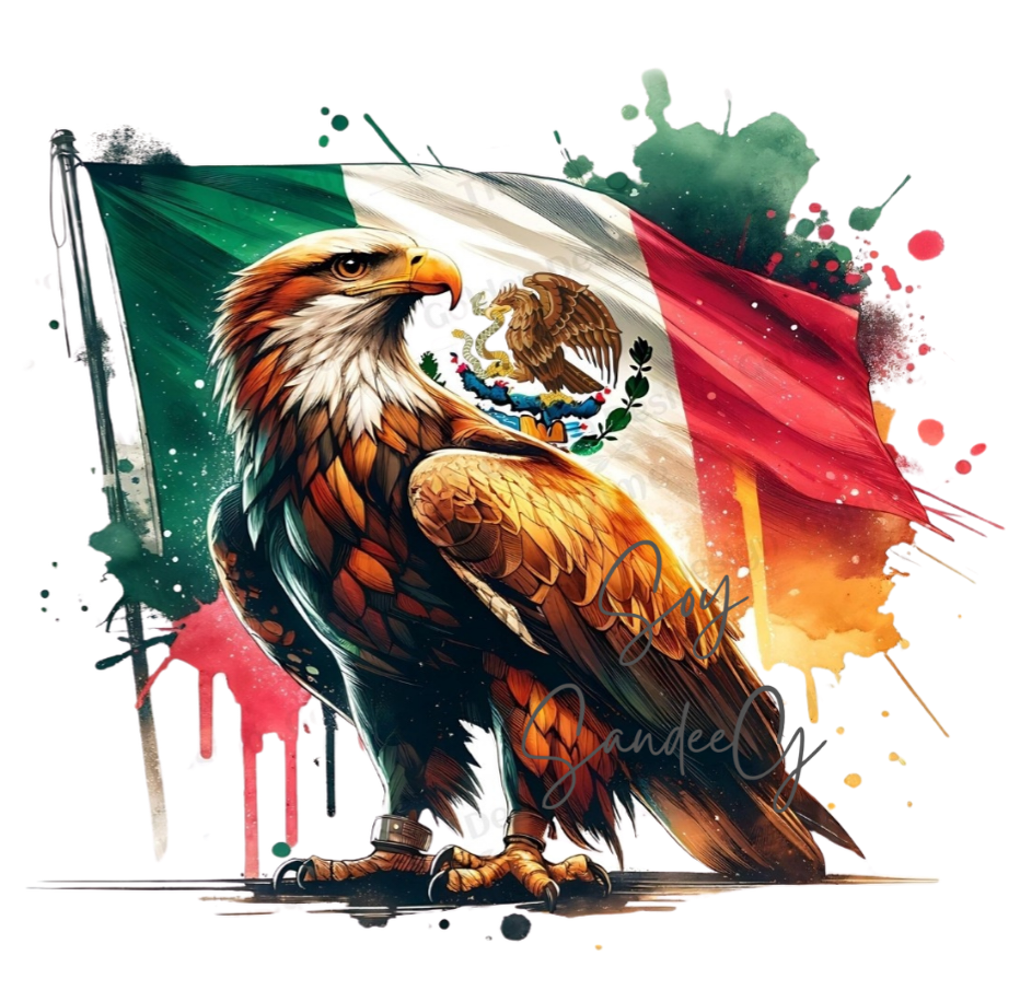 Mexican Eagle & Flag - UVDTF Decal for cups/hard surfaces sticker