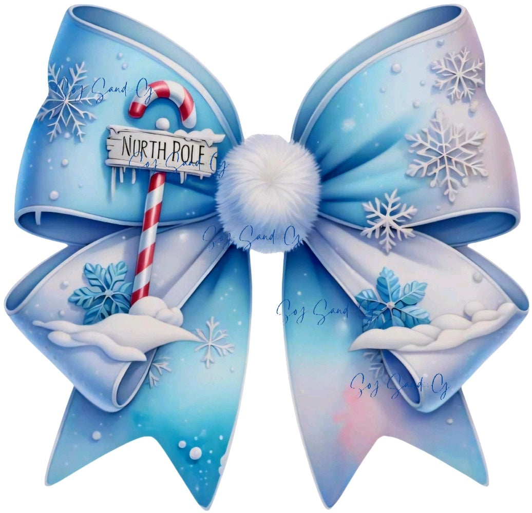 North Pole Coquette Bow - UVDTF Decal for cups/hard surfaces sticker