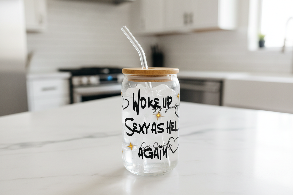 Woke Up Sexy Again - UVDTF Wrap for cups/hard surfaces sticker