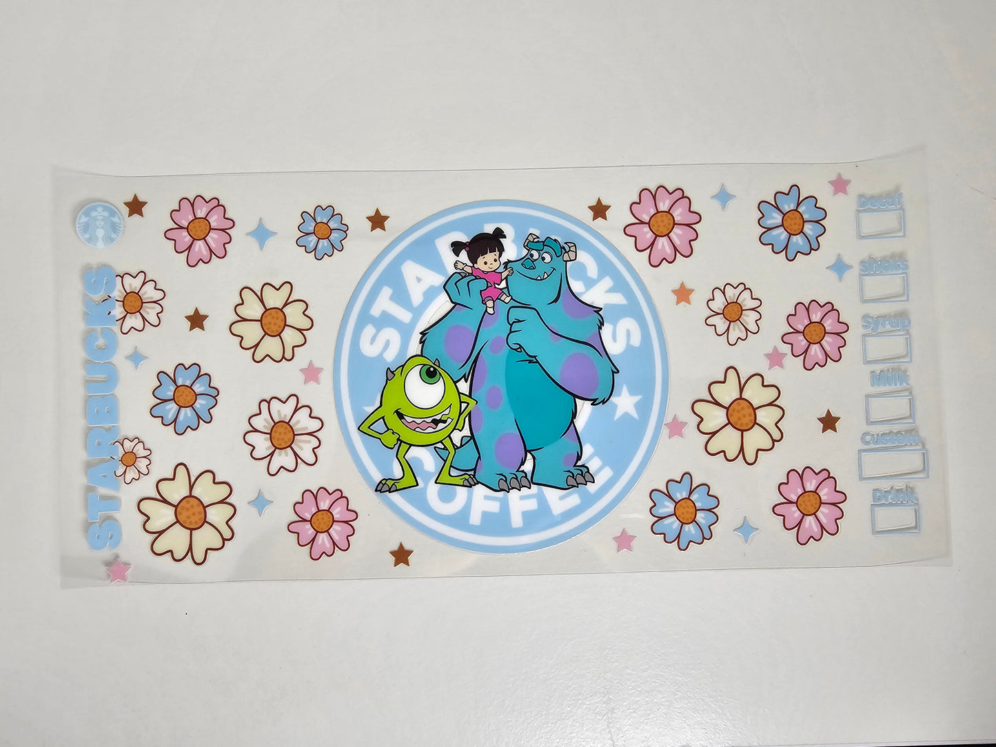 Monsters Inc. Starbucks #1 - UVDTF Wrap for cups/hard surfaces sticker