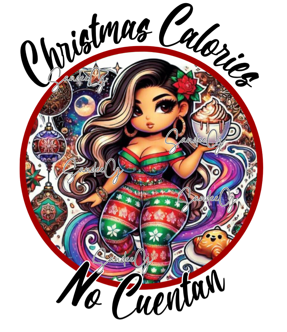 Christmas Calories No Cuentan - UVDTF Decal for cups/hard surfaces sticker