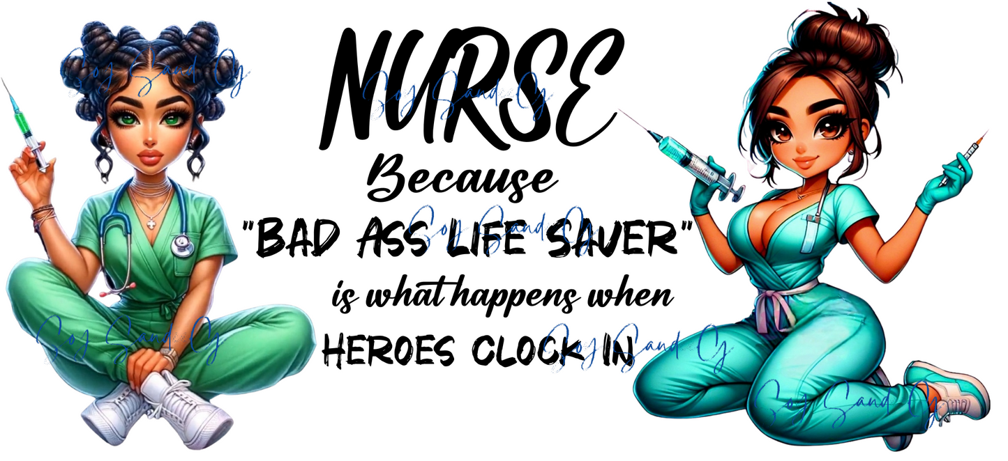 Pretty Nurse - UVDTF Wrap for cups/hard surfaces sticker