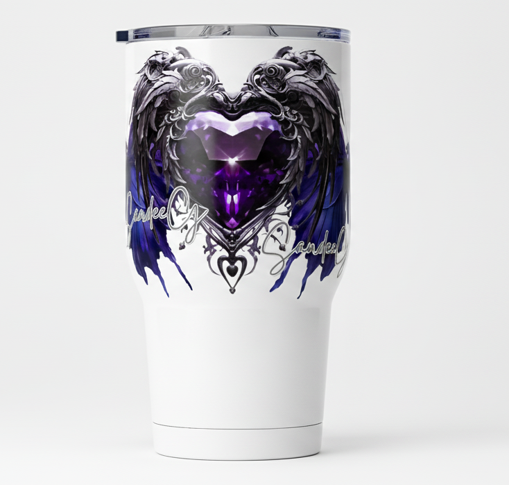 Blue & Purple Gothic Butterfly - UVDTF Wrap for cups/hard surfaces sticker