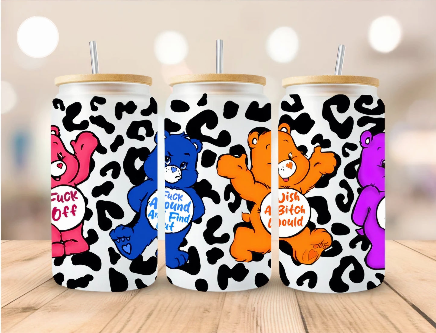 4 Naughty Bears - UVDTF Wrap for cups/hard surfaces sticker