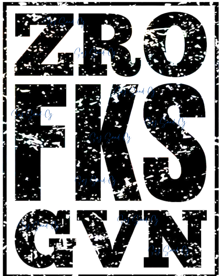 ZRO FKS GVN - UVDTF Decal for cups/hard surfaces sticker
