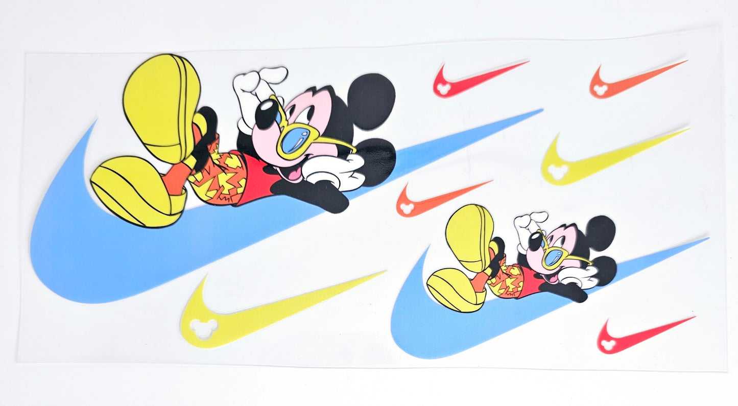 Colorful Nike Mickey - UVDTF wrap for cups/hard surfaces sticker