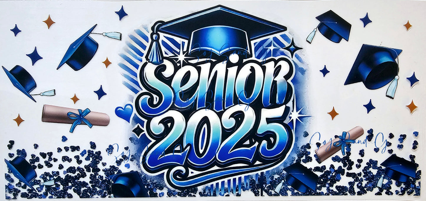 Light Blue Senior Grad - UVDTF Wrap for cups/hard surfaces sticker