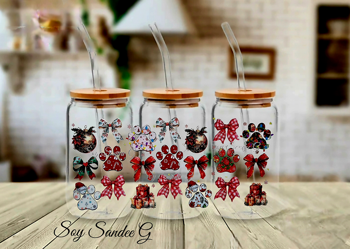 Christmas Paws - UVDTF Wrap for cups/hard surfaces sticker