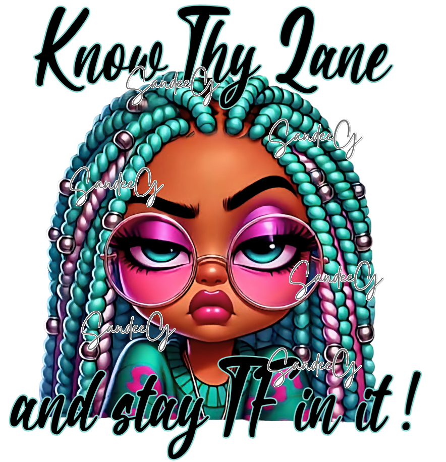 Know Thy Lane - UVDTF Decal for cups/hard surfaces sticker