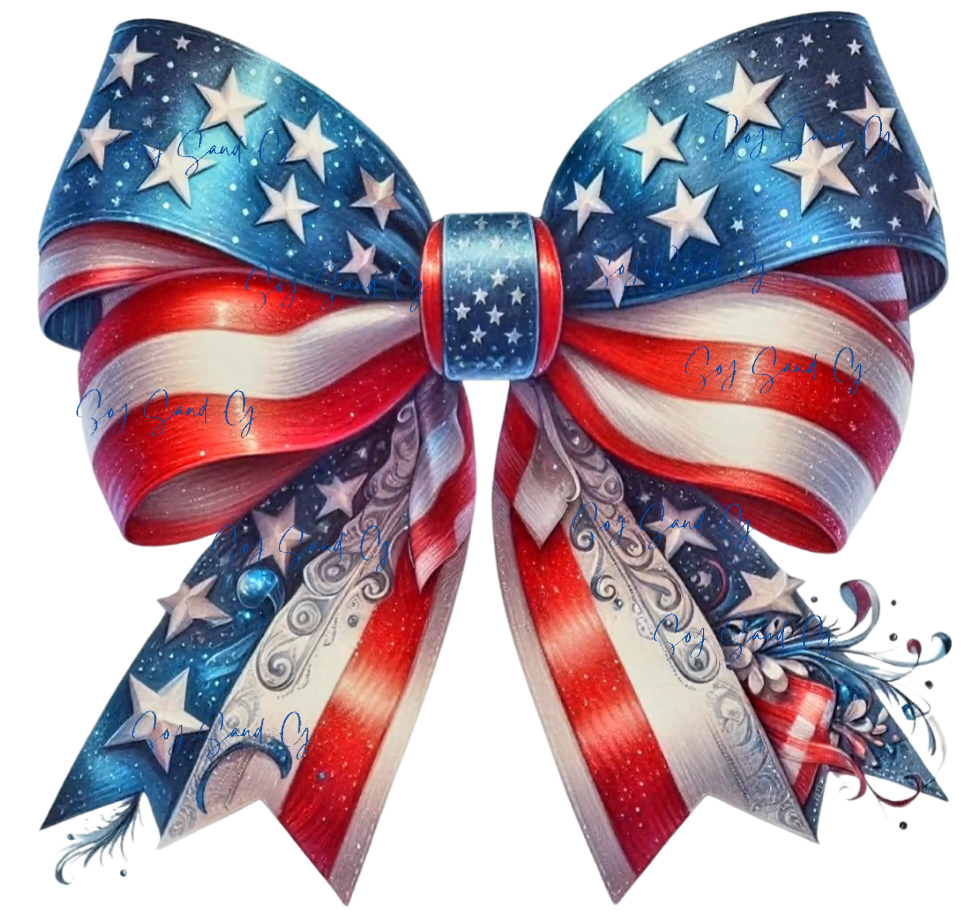USA Coquette Bow - UVDTF Decal for cups/hard surfaces sticker