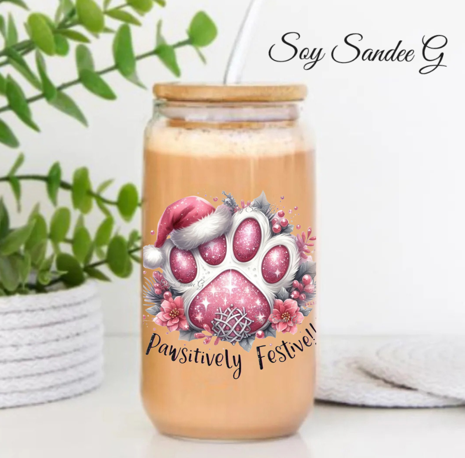 Pawsitively Festive! - UVDTF Decal for cups/hard surfaces sticker