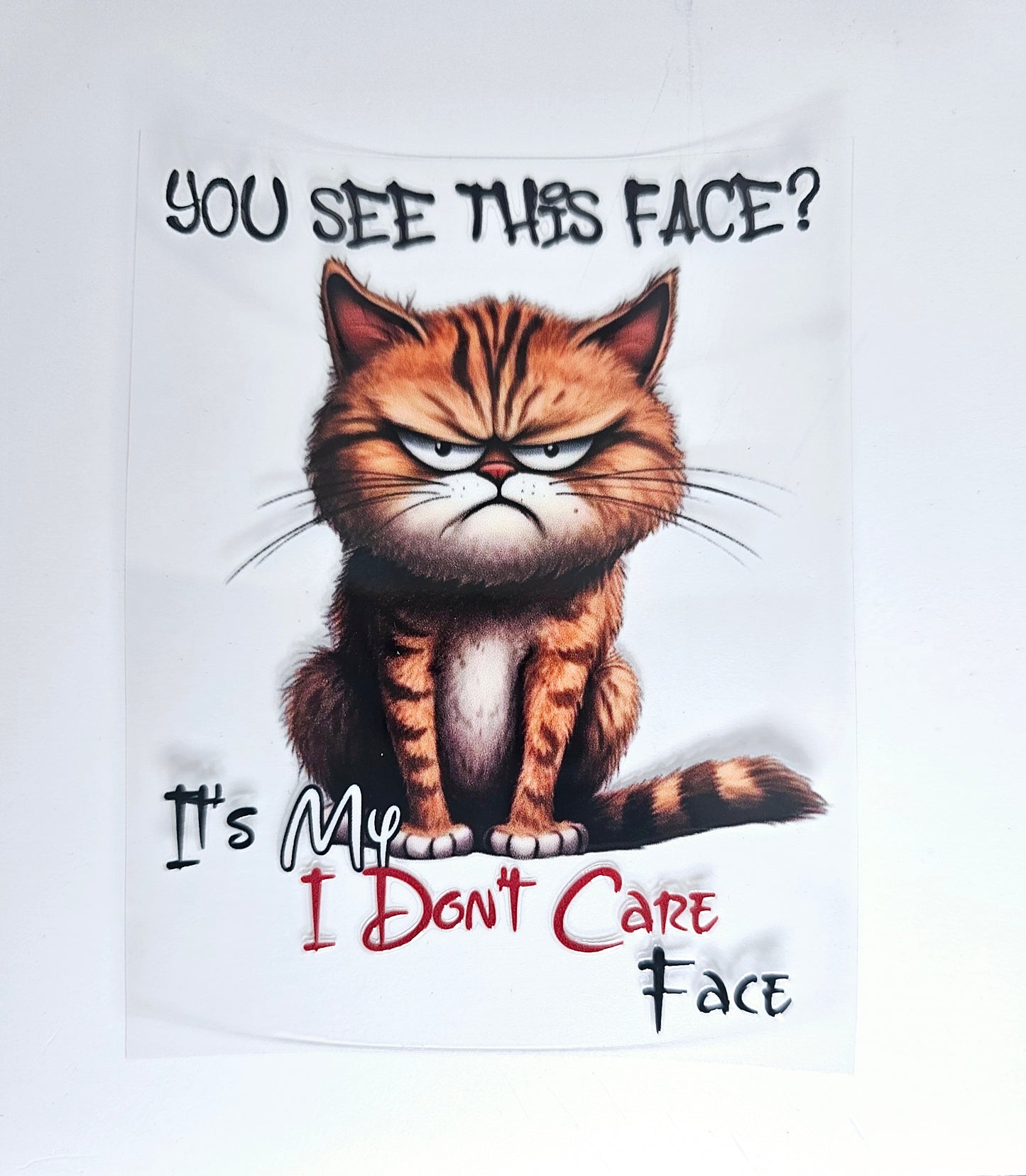 ¿Ves esta cara? Calcomanía UVDTF