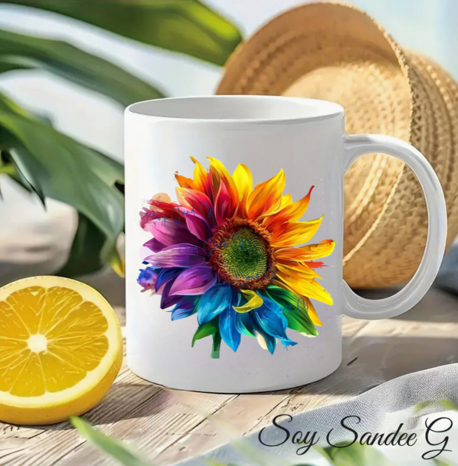 Colorful Sunflower - UVDTF Decal for cups/hard surfaces sticker