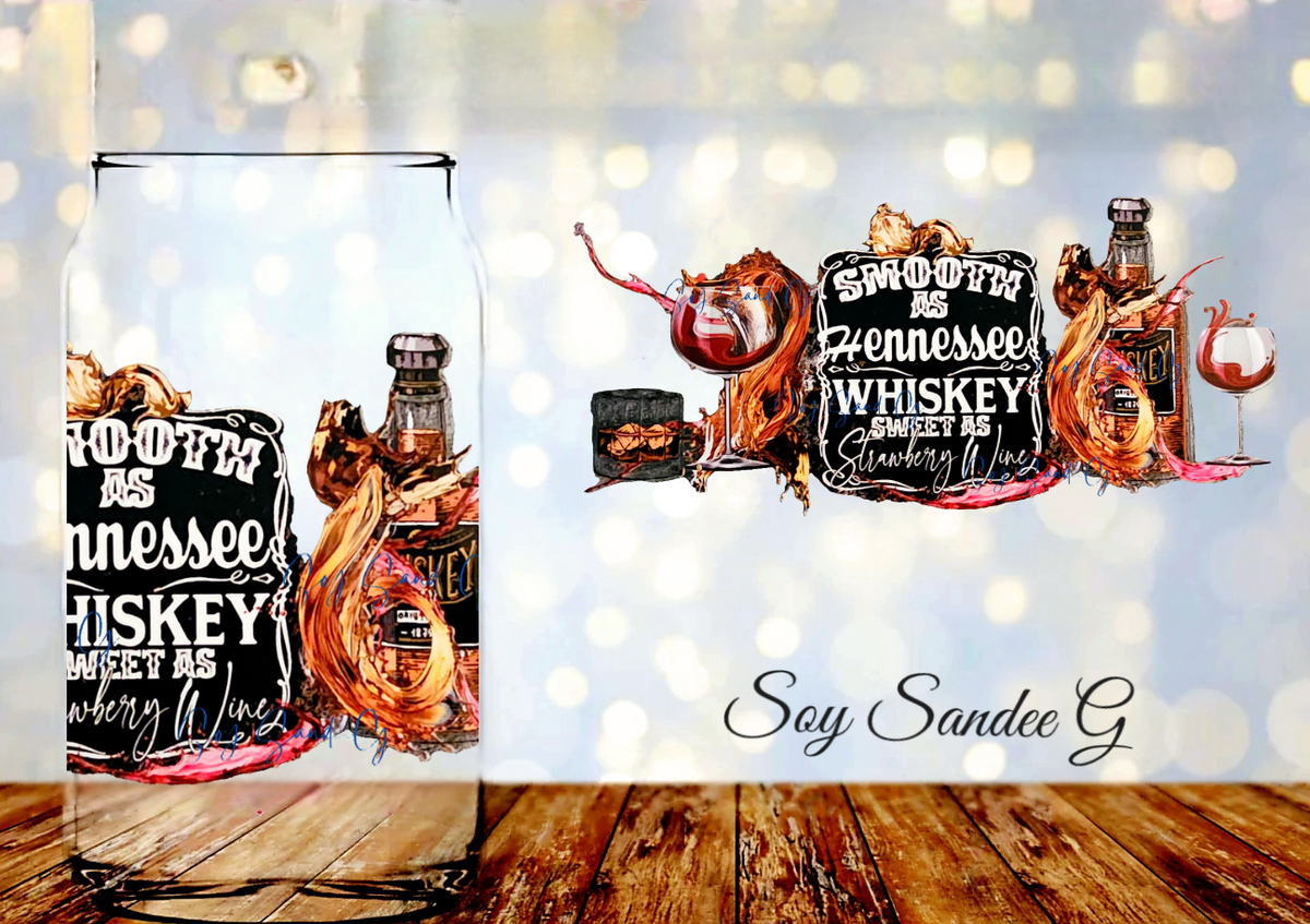 Smooth as Hennessee Whiskey - UVDTF Wrap for cups/hard surfaces sticker